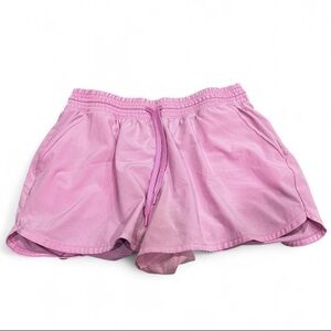 Women’s Light Pink Athletic Shorts with Drawstring Waist